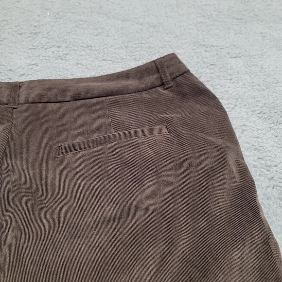 Christopher Banks Pants Womens 14 Brown Corduroy Flat Front Casual Pockets - Picture 7 of 14
